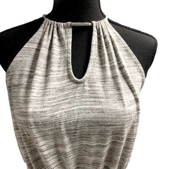 BANANA REPUBLIC SLEEVELESS MAXI DRESS IN HEATHER GRAY AND BLACK SIZE SMALL - Picture 3 of 13